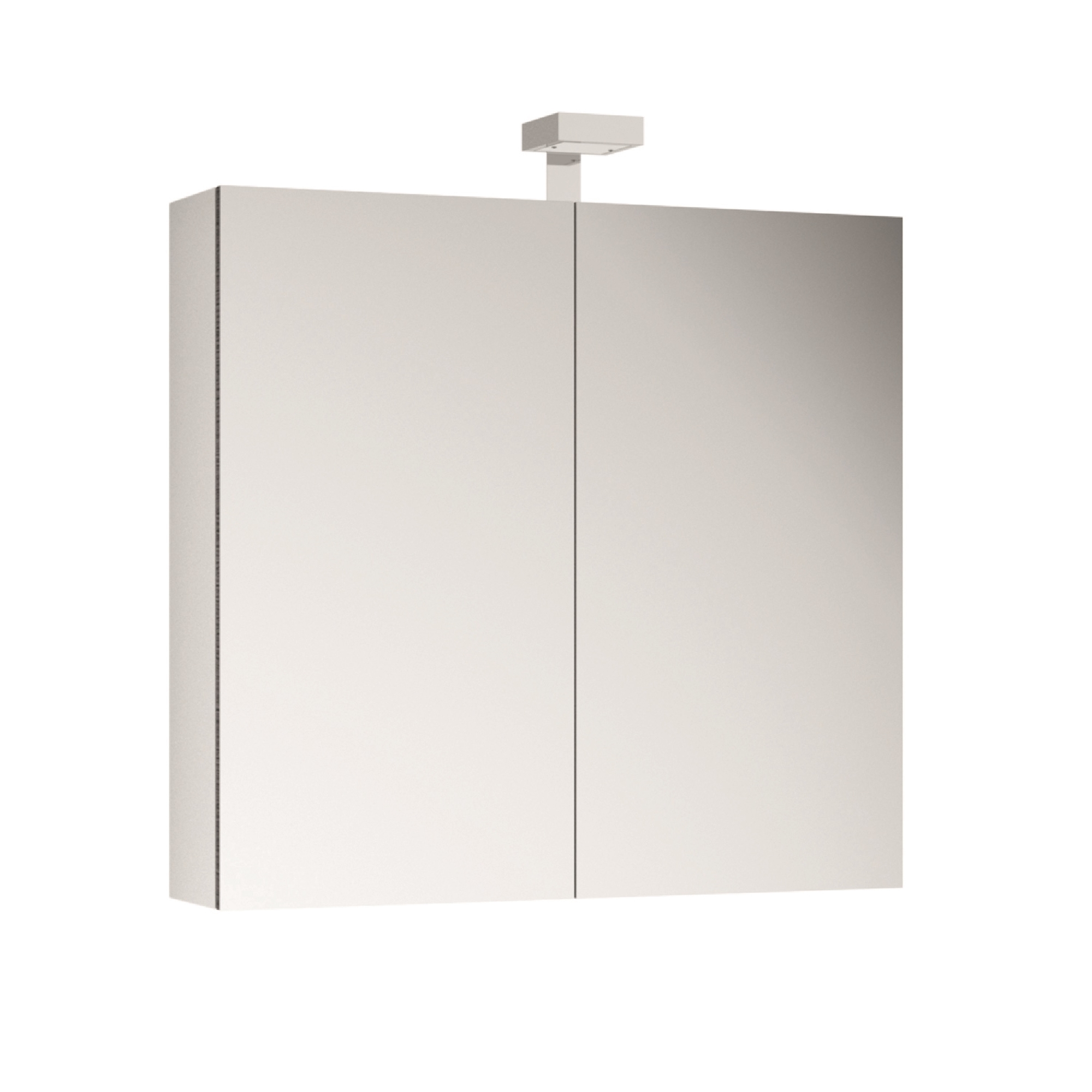 ALLIBERT Spiegelschrank Spiegel Badmöbel vormontiert weiß 80 cm LED Beleuchtung