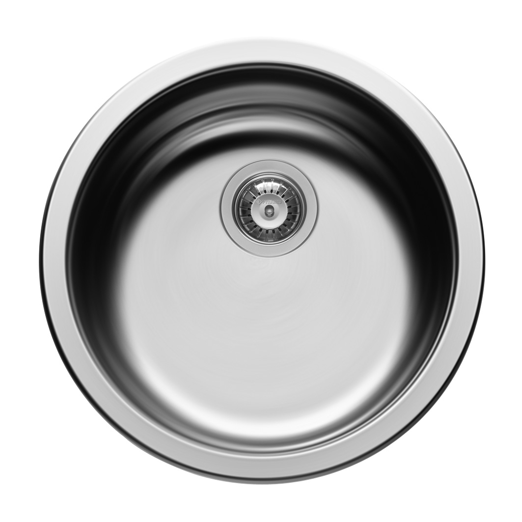 Pyramis CR round bowl fitted sink stainless steel polished Ø450 mm