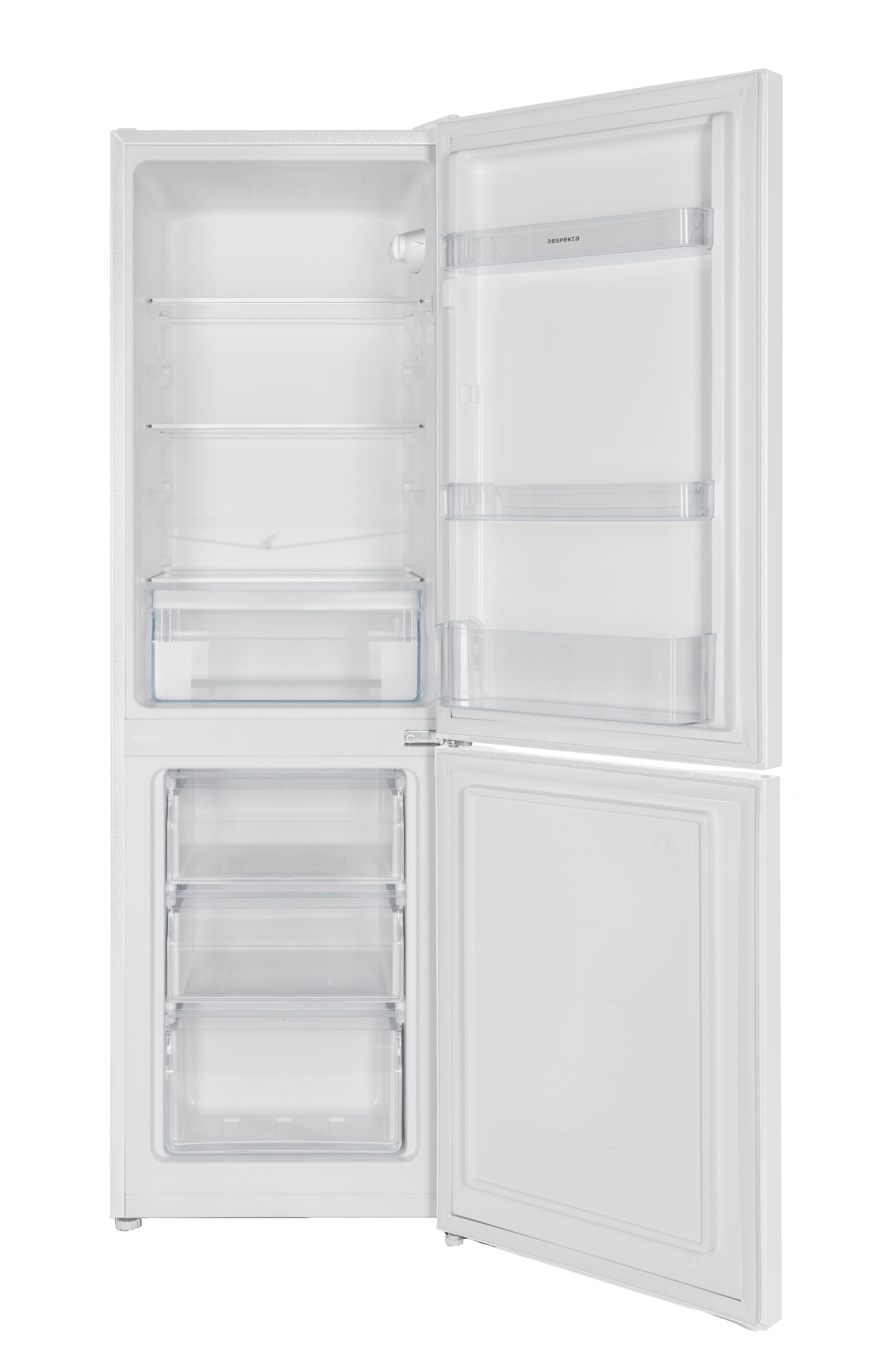 Kühlschrank Kühl Gefrierkombination Standgerät freistehend Weiß 144 cm Respekta