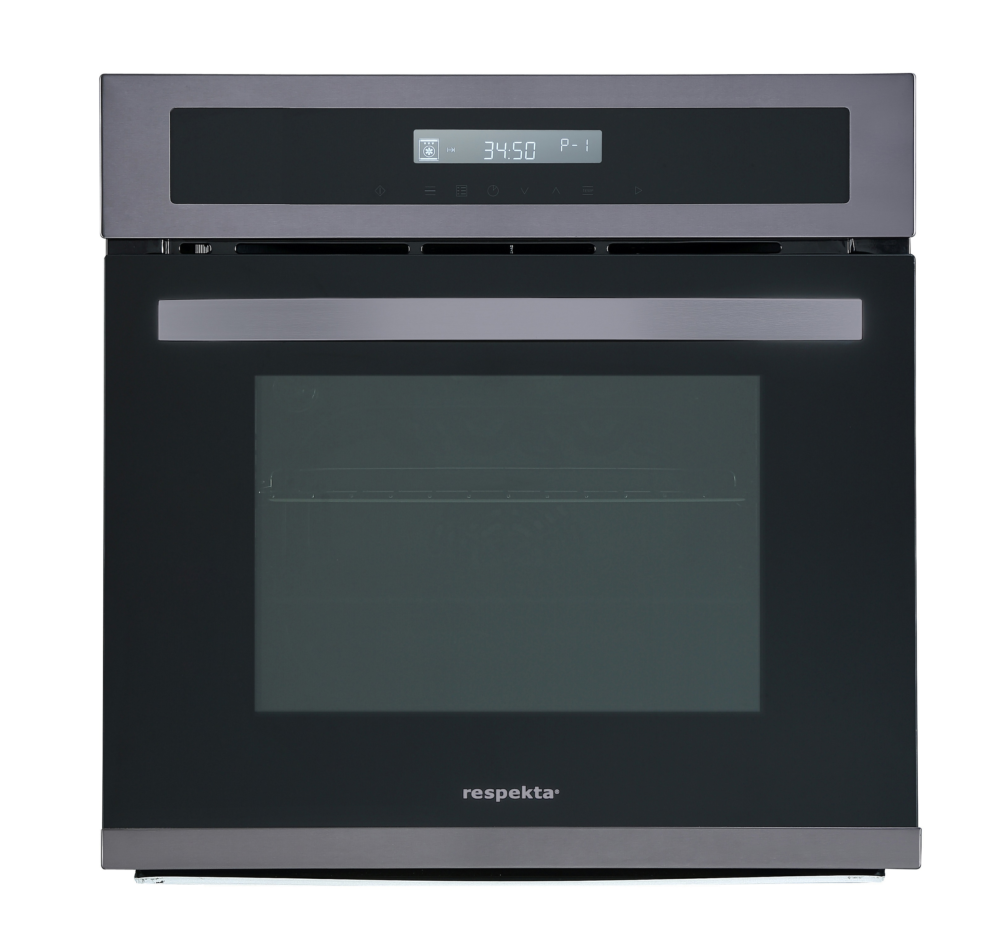 respekta oven inox cuisinière encastrée 60cm air chaud grill convection Black Steel