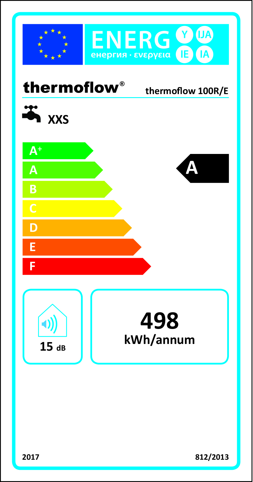 thermoflow100e_energielabel thermoflow100e_energielabel