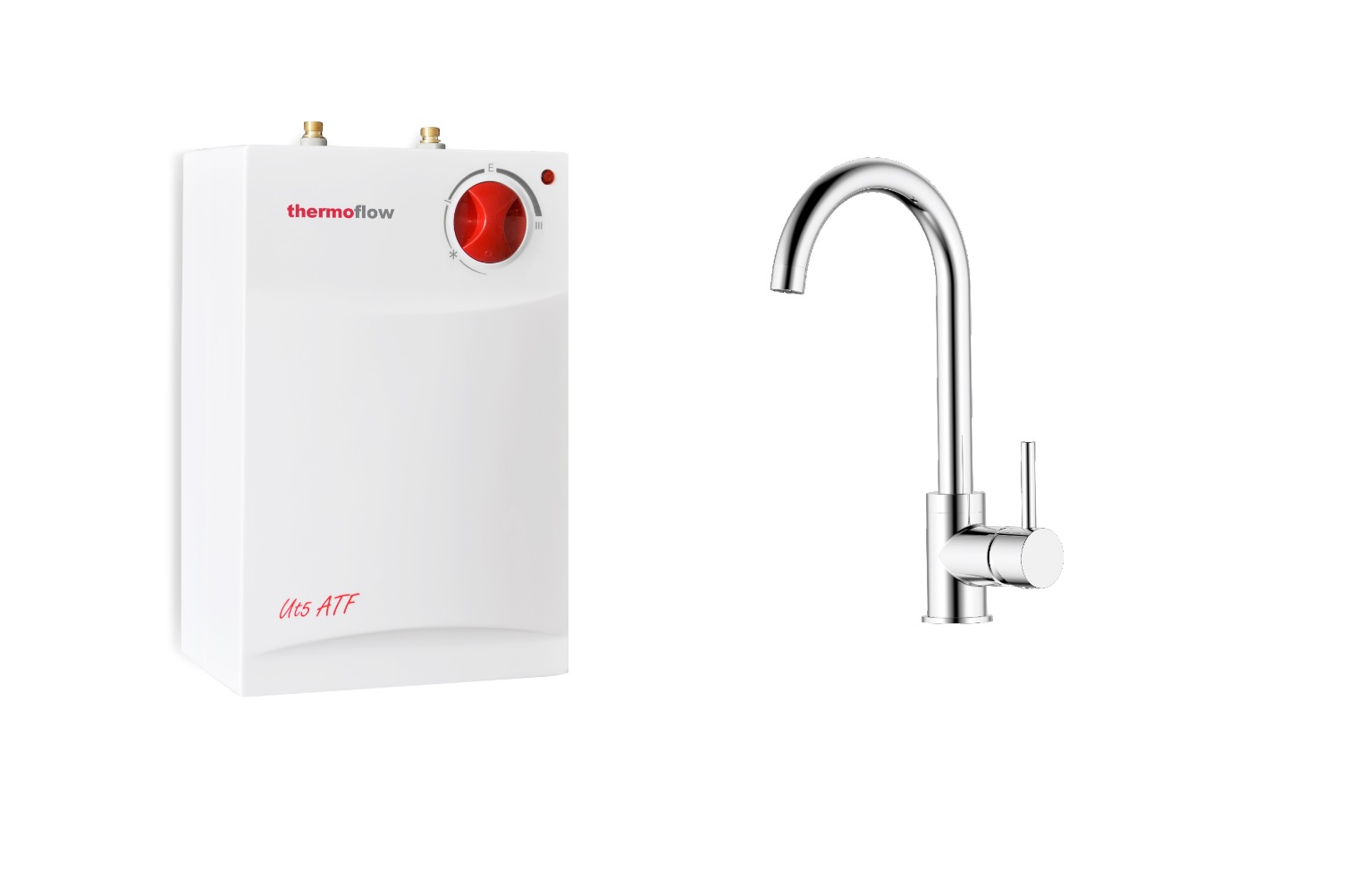 Boiler Warmwasserspeicher 5 L Antitropf Untertisch + Armatur 2 kW Thermoflow