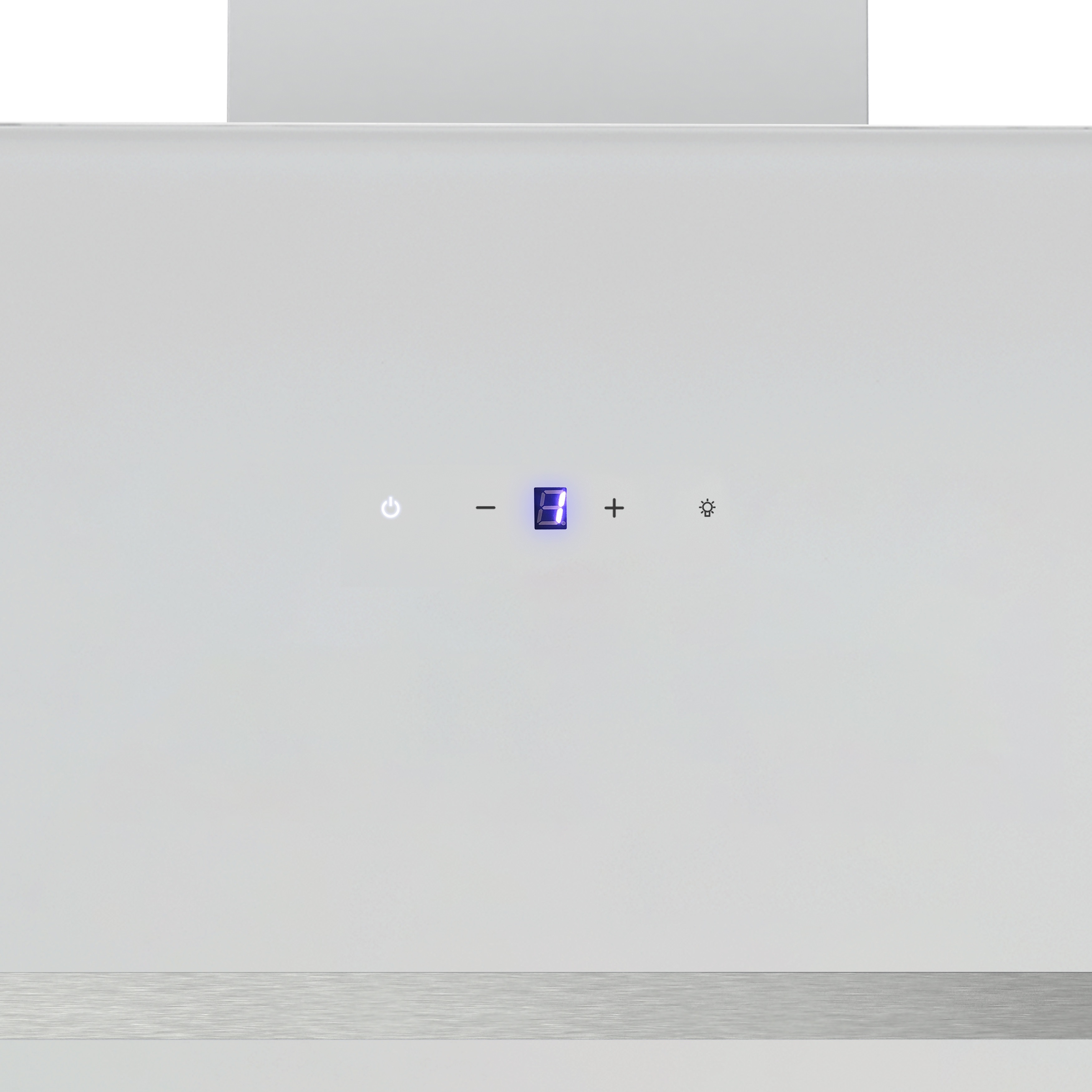 Dunstabzugshaube Schräghaube Wandhaube kopffrei Glas 80 cm Weiß LED Respekta